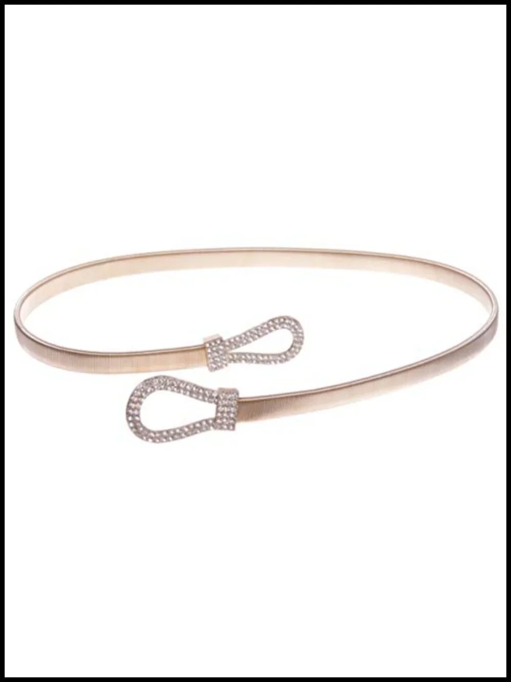 Rhinestone Knot Buckle Stretch Waist Chain Belt Women's Accessory